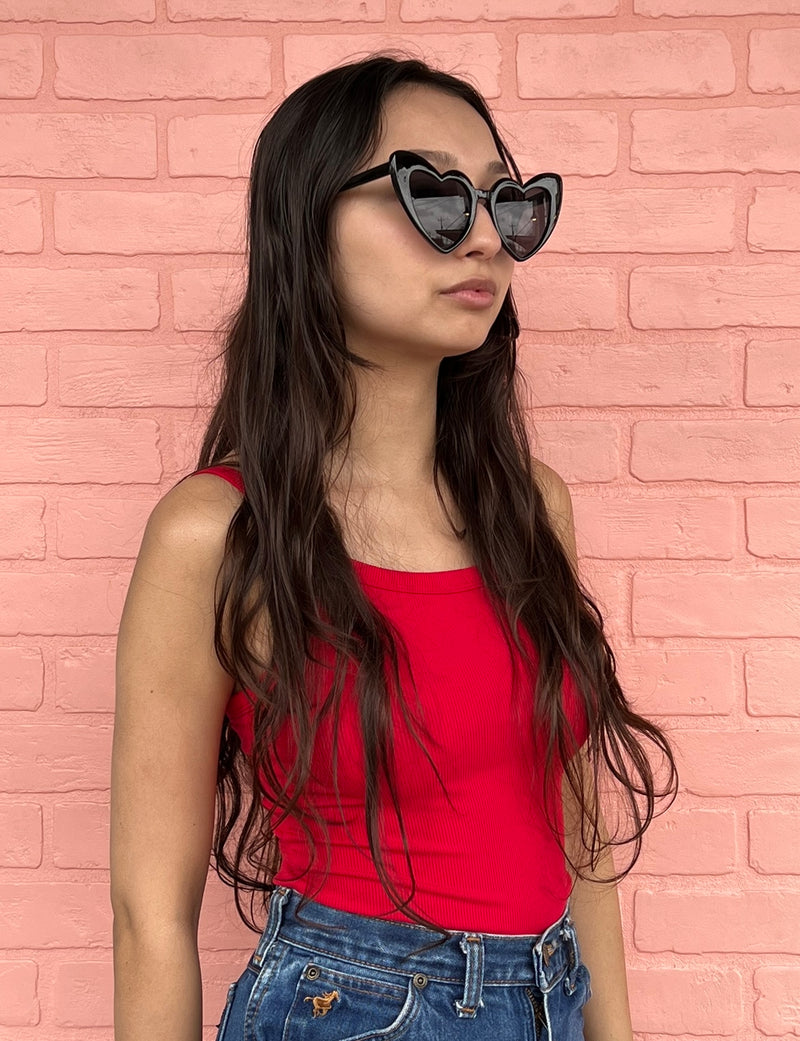 TAM Retro Heart Sunglasses - Choose Your Color! - Black - Sunglasses - Feliz Modern