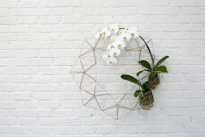 ACD* Wire Geo Wreath  (curbside only, no shipping) -  - Decor Objects - Feliz Modern