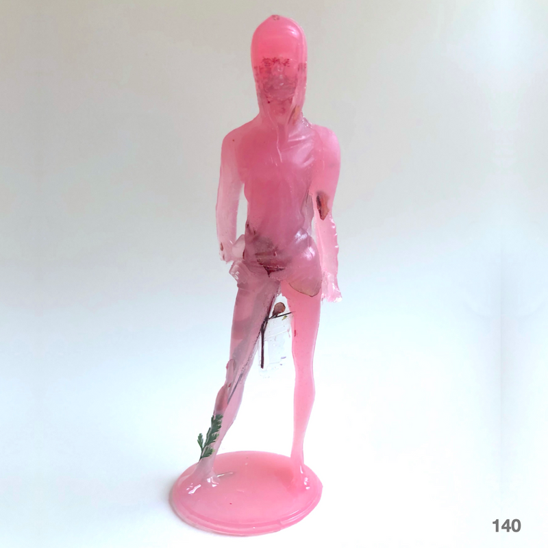 JNK Flower Power Pose Sculptures - Translucent Pink 140 - Art - Feliz Modern