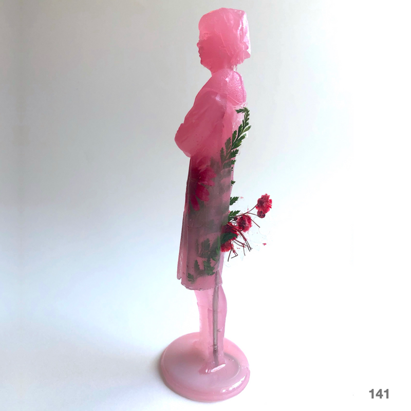 JNK Flower Power Pose Sculptures - Translucent Pink 141 - Art - Feliz Modern