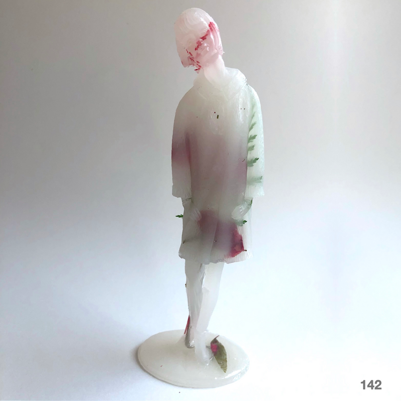 JNK Flower Power Pose Sculptures - Translucent Cream 142 - Art - Feliz Modern