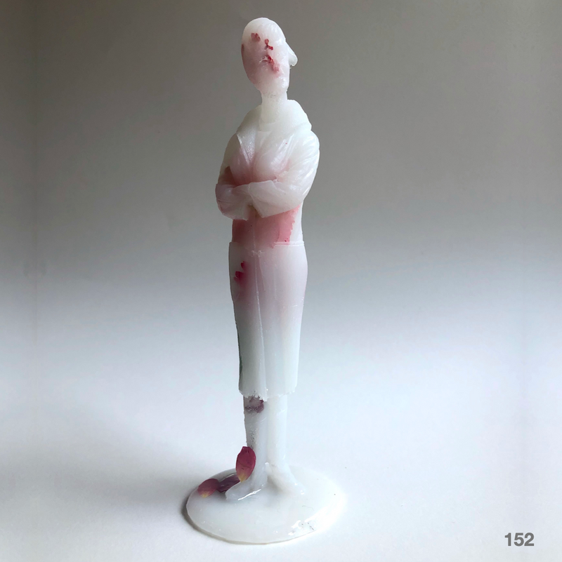 JNK Flower Power Pose Sculptures - Translucent Cream 152 - Art - Feliz Modern
