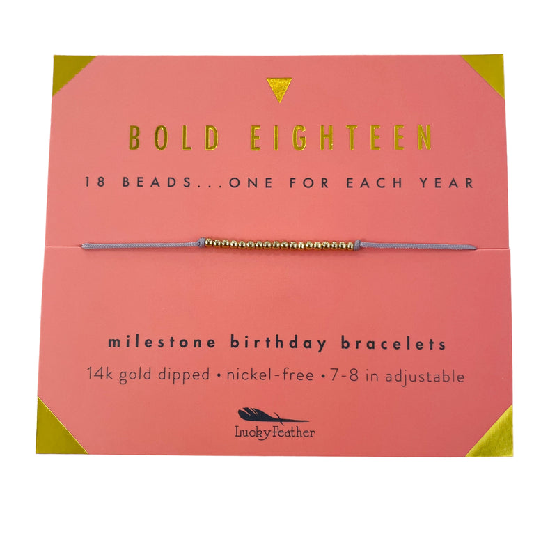 LFTH Milestone Birthday Bracelet - Eighteen - Bracelets - Feliz Modern