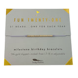 LFTH Milestone Birthday Bracelet - Twenty - One - Bracelets - Feliz Modern