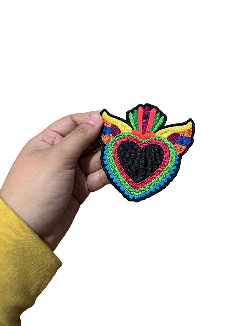 VIVG Colorful Sacred Heart Patch - Black - Pins & Patches - Feliz Modern