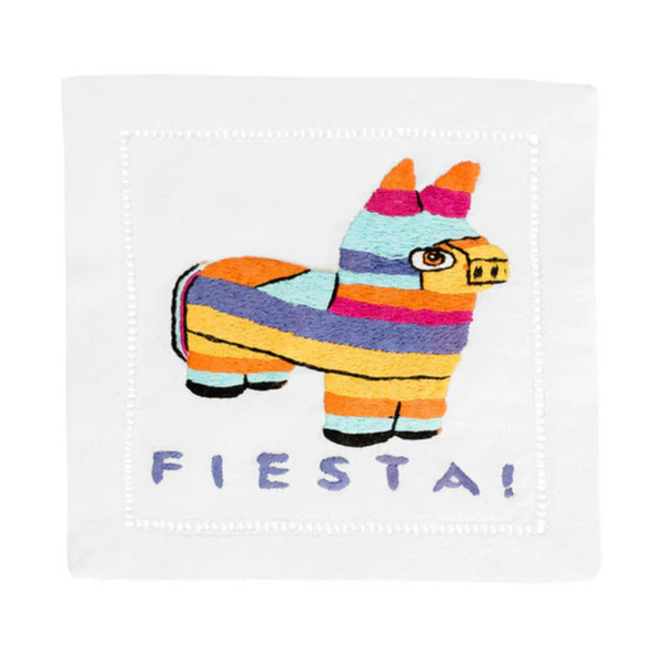 AUM Fiesta Embroidered Napkin -  - Tea Towels & Napkins - Feliz Modern