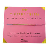 LFTH Milestone Birthday Bracelet - Thirty - Bracelets - Feliz Modern