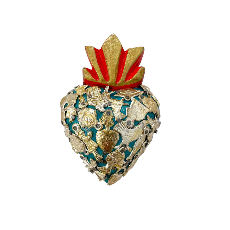 LD Small Milagros Heart - Teal - Decor Objects - Feliz Modern