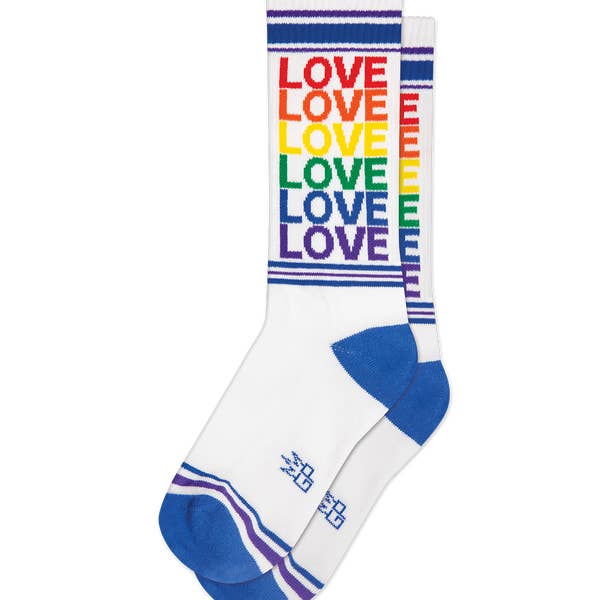 GBP* Love Rainbow Ribbed Gym Socks -  - Socks - Feliz Modern