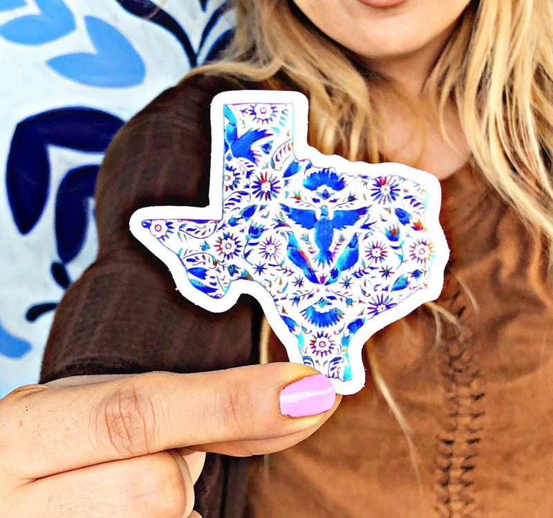 NAT Texas Blue Otomi Sticker -  - Stickers - Feliz Modern