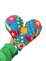 DAI Heart Pillow - Bright Blue - Pillows & Throws - Feliz Modern