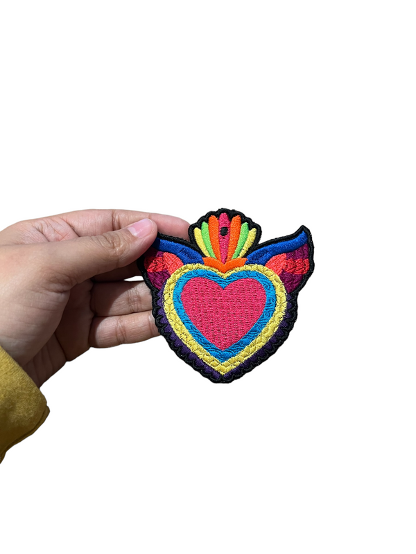 VIVG Colorful Sacred Heart Patch - Pink - Pins & Patches - Feliz Modern