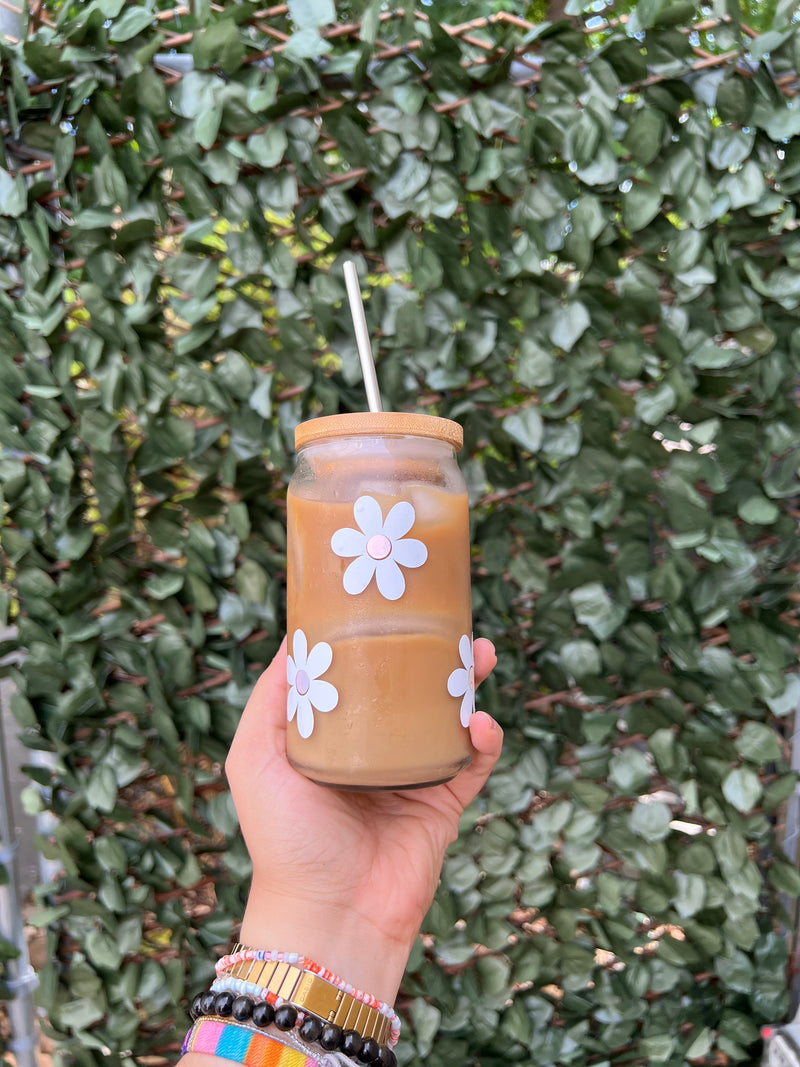 NZNZ* Floral Glass Cup -  - Drinkware - Feliz Modern