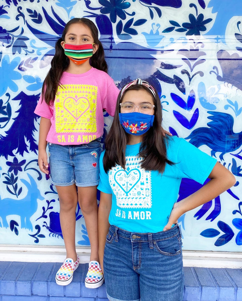 MMF* SA is Amor Kid Shirts -Blue and White -  - Clothing - Feliz Modern