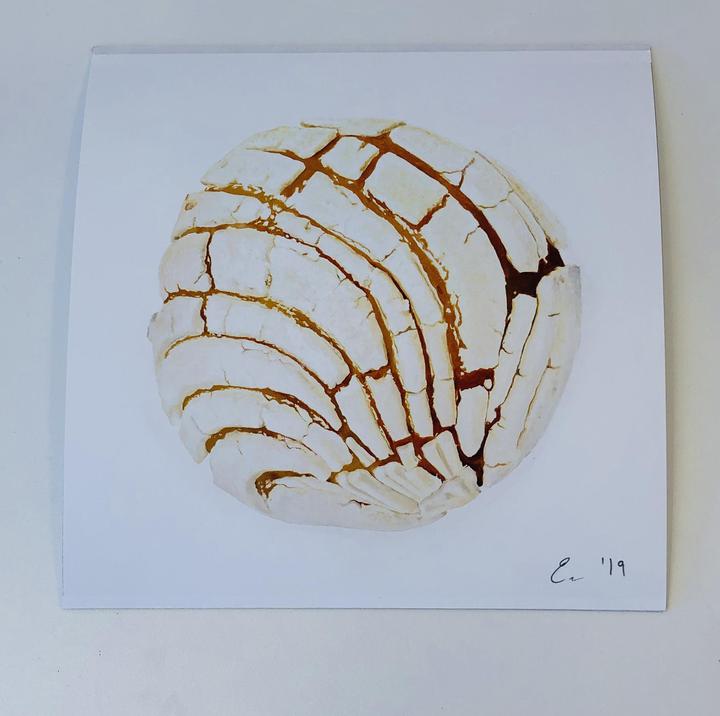ESA* small CRAVINGS giclee (Conchas & Salsa series) - White Concha - Art - Feliz Modern