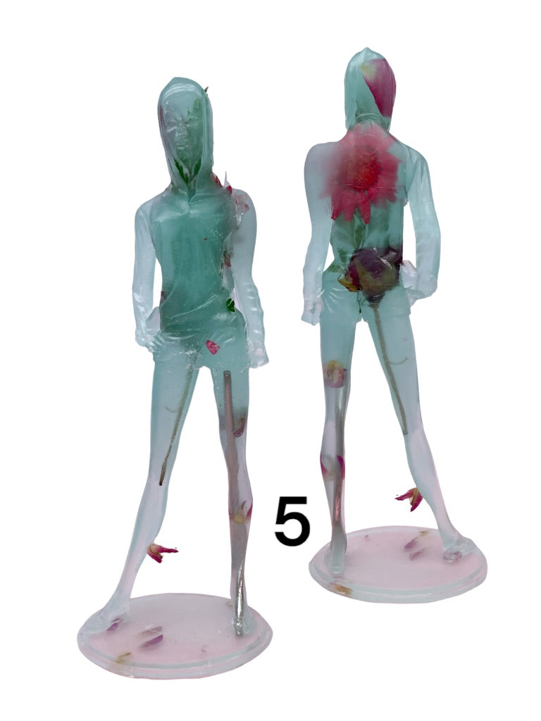 JNK Flower Power Pose Sculptures (2nd Edition) - Light Blue 5 - Art - Feliz Modern