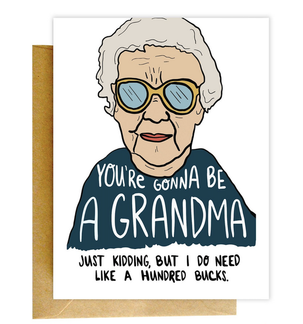 KNC* fake youre gonna be a grandma card -  - Cards - Feliz Modern