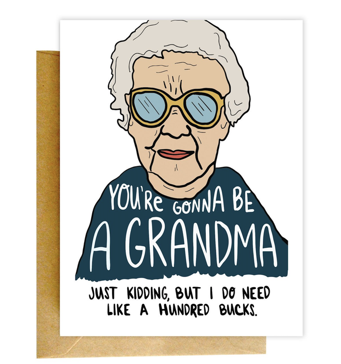 KNC* fake youre gonna be a grandma card -  - Cards - Feliz Modern