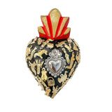 LD Medium Milagros Heart - Black - Sacred Heart - Decor Objects - Feliz Modern