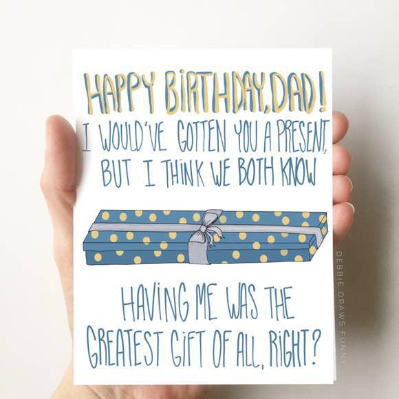 DDF* Happy Birthday Dad Card -  - Cards - Feliz Modern