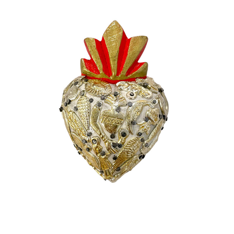 LD Small Milagros Heart - White - Decor Objects - Feliz Modern