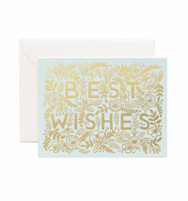 RPC* Golden Best Wishes Card -  - Cards - Feliz Modern
