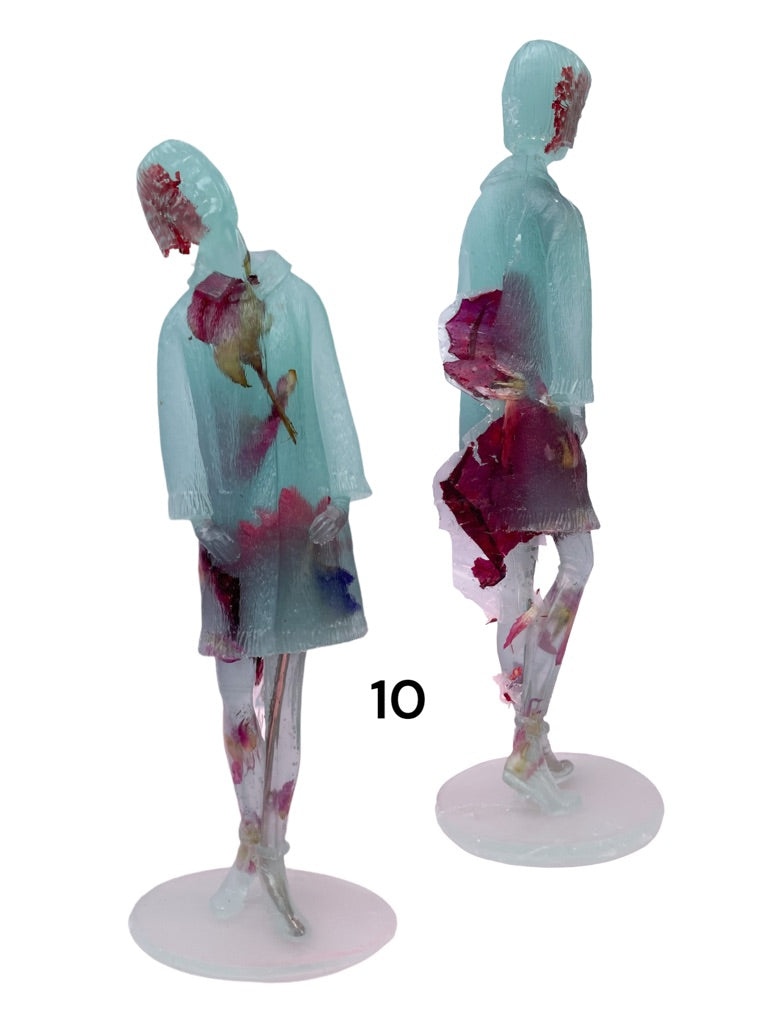 JNK Flower Power Pose Sculptures (2nd Edition) - Light Blue 10 - Art - Feliz Modern
