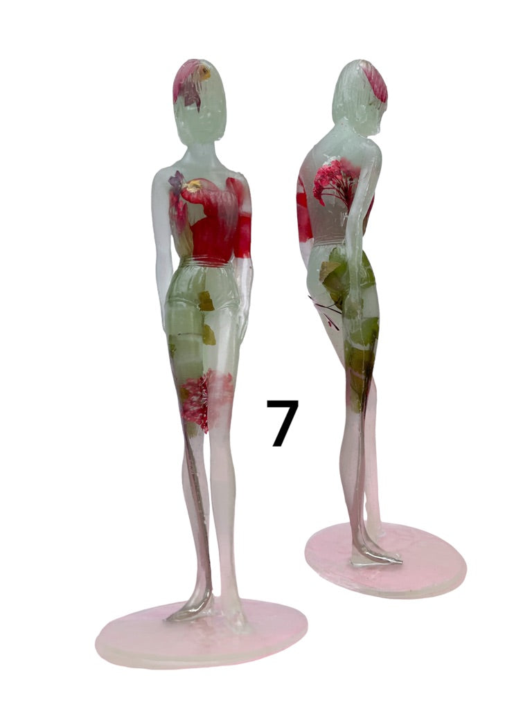 JNK Flower Power Pose Sculptures (2nd Edition) - Translucent Blue 7 - Art - Feliz Modern