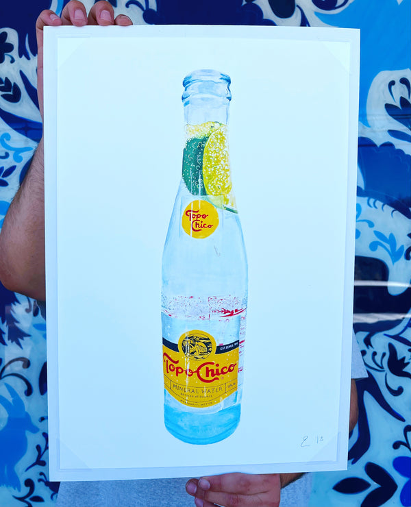 ESA* Topo Chico Print 11 x 14 - Topo Chico w Lime Inside - Art - Feliz Modern