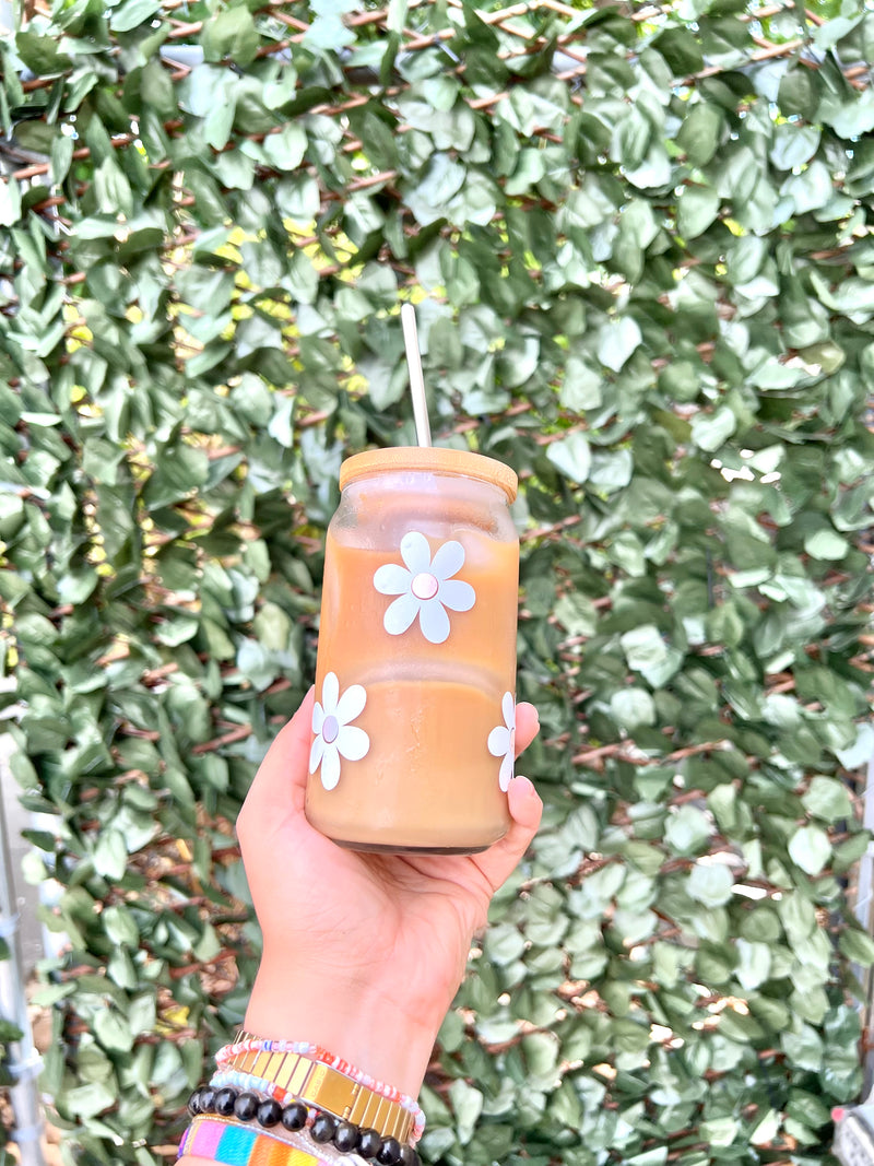 NZNZ* Floral Glass Cup -  - Drinkware - Feliz Modern