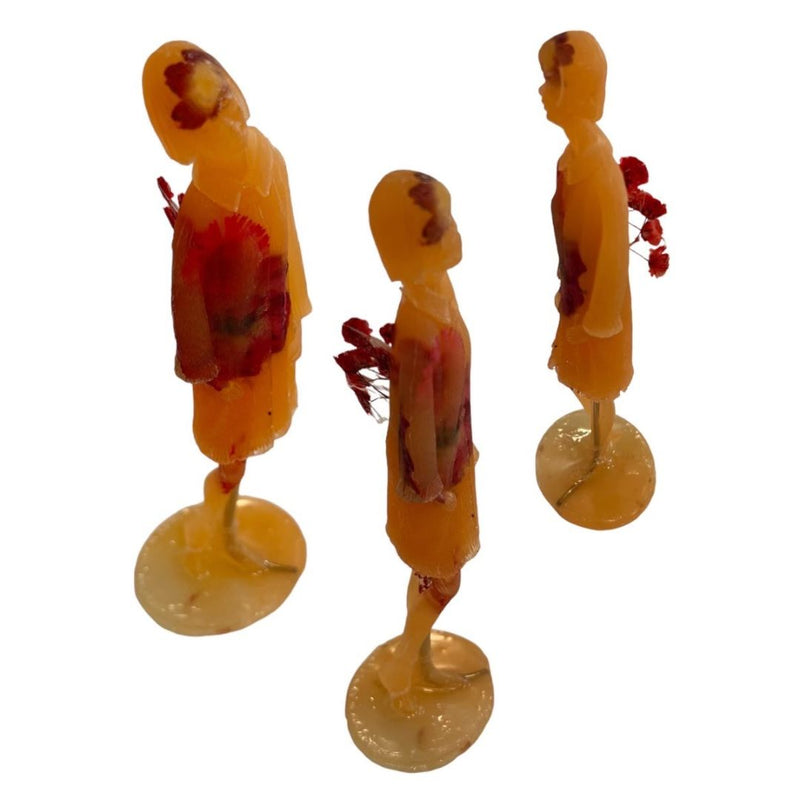 JNK Flower Power Pose Sculptures (3rd Edition) - Blood Orange 9 - Art - Feliz Modern