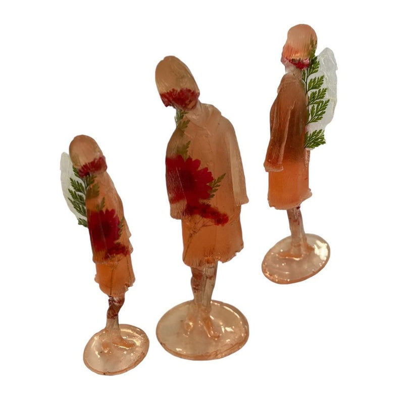 JNK Flower Power Pose Sculptures (3rd Edition) - Blood Orange 2 - Art - Feliz Modern