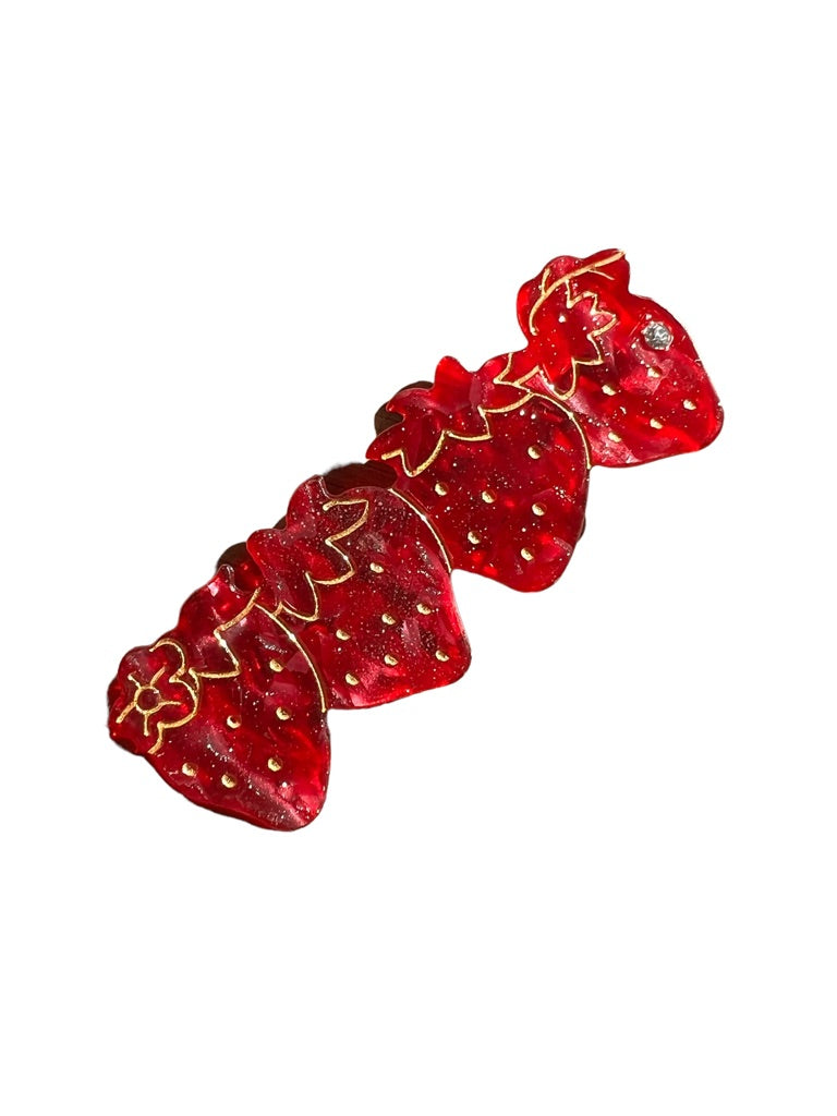 RUBS Strawberry Hair Clip - Red Strawberry Clip - Hair Accessories - Feliz Modern
