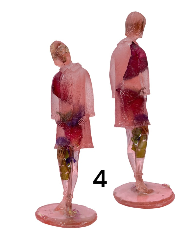 JNK Flower Power Pose Sculptures (2nd Edition) - Translucent Pink 4 - Art - Feliz Modern
