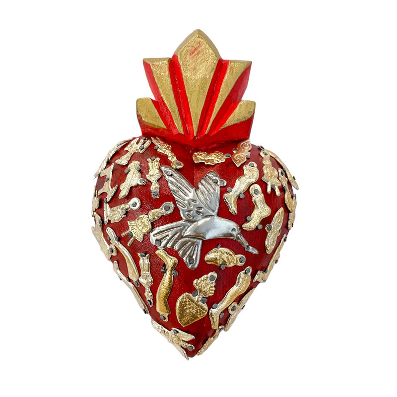 LD Medium Milagros Heart - Red - Mockingbird - Decor Objects - Feliz Modern