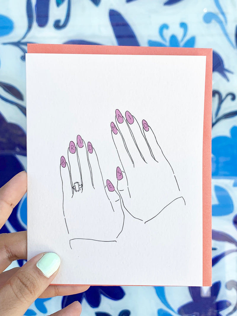 POPA* Bridesmaid Nails card -  - Cards - Feliz Modern