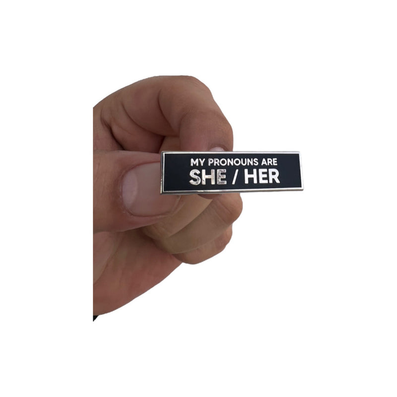RPLC "She/Her" Pronoun ID Pin -  - Pins & Patches - Feliz Modern