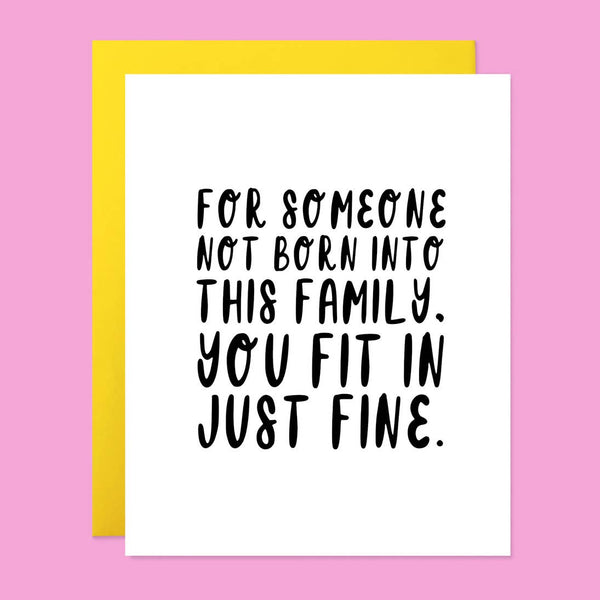 HOD* Fit In Handlettered Greeting Card -  - Cards - Feliz Modern