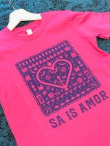 MMF* SA is Amor Kids Shirt - Pink and Navy -  - Clothing - Feliz Modern