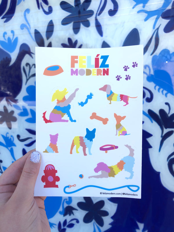 FMD Otomi Dog Sticker Sheet -  - FMD - Feliz Modern