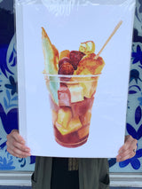 ESA* CRAVINGS giclee - Fruit Cup w/ Stick - Art - Feliz Modern
