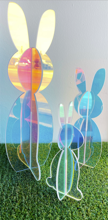 KAC* Acrylic Bunnies Iridescent (in-store or curbside only) -  - Easter - Feliz Modern