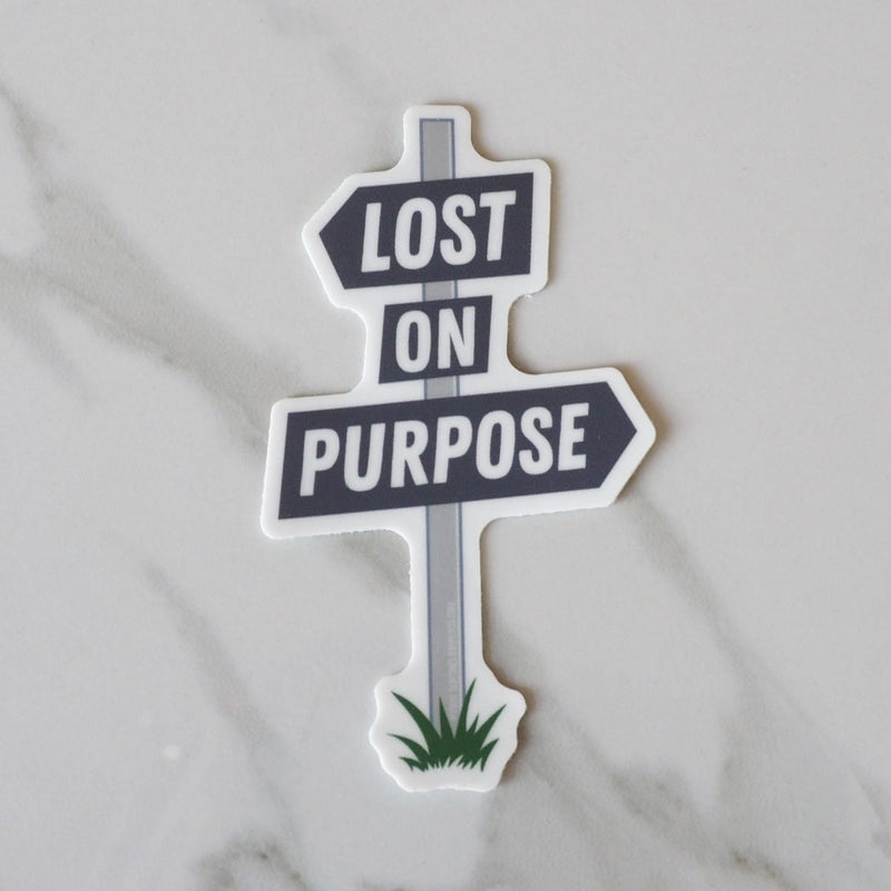 SESU* Lost on Purpose Road Sign Adventure Sticker -  - Stickers - Feliz Modern