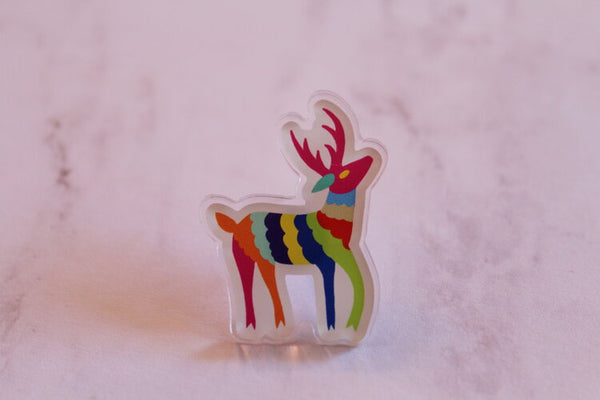 NAT* Otomi Deer Pin -  - Pins & Patches - Feliz Modern