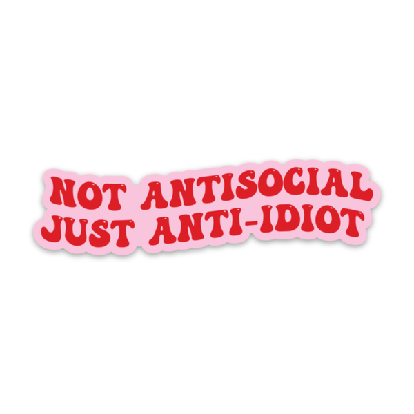 FCL Not Anti Social Sticker -  - Stickers - Feliz Modern