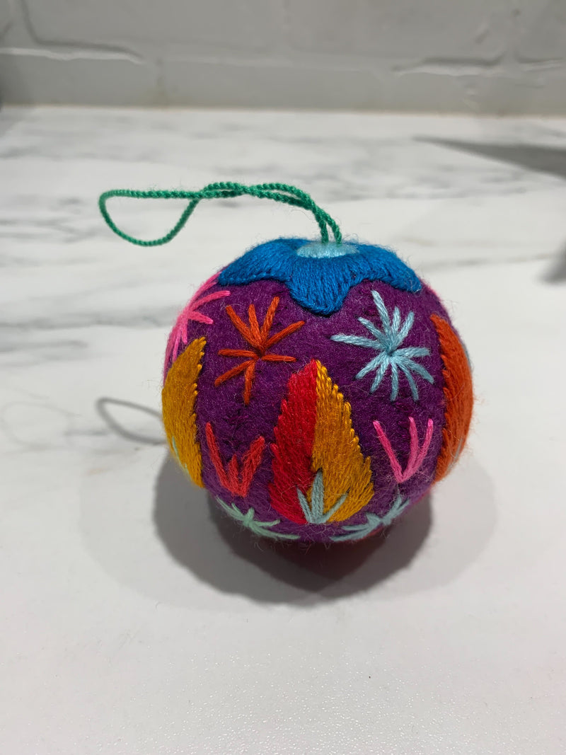 DAI Embroidered Sphere Ornaments -  - Christmas - Feliz Modern