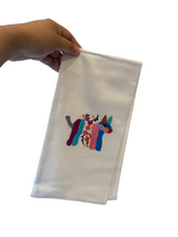 DAI Embroidered Burro Tea Towel -  - Tea Towels & Napkins - Feliz Modern