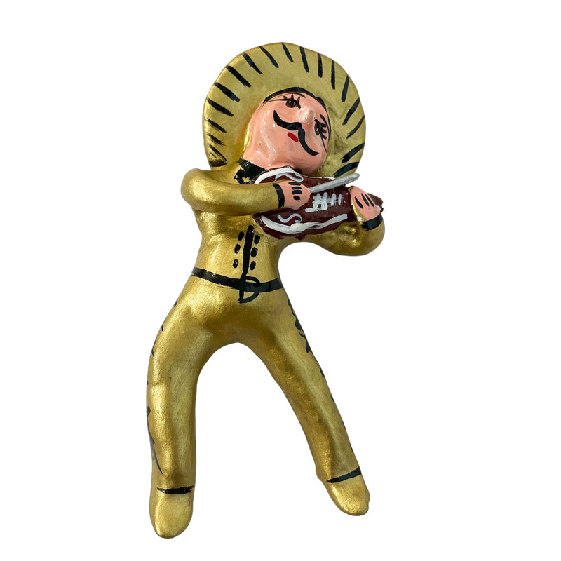 AAES Ceramic Mariachi Ornament - Gold - Decor Objects - Feliz Modern