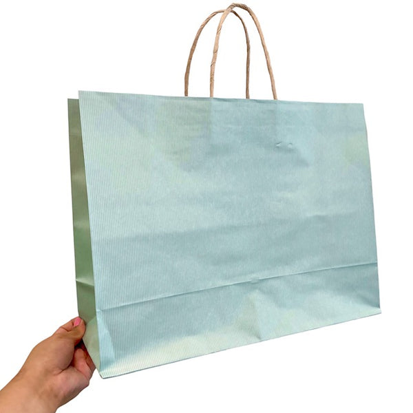 PMRT 16 x 12 Stripe Gift Bag - Sky Blue - Gifting Supplies - Feliz Modern