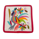 DAI Otomi Linen Coaster - Red - Coasters - Feliz Modern